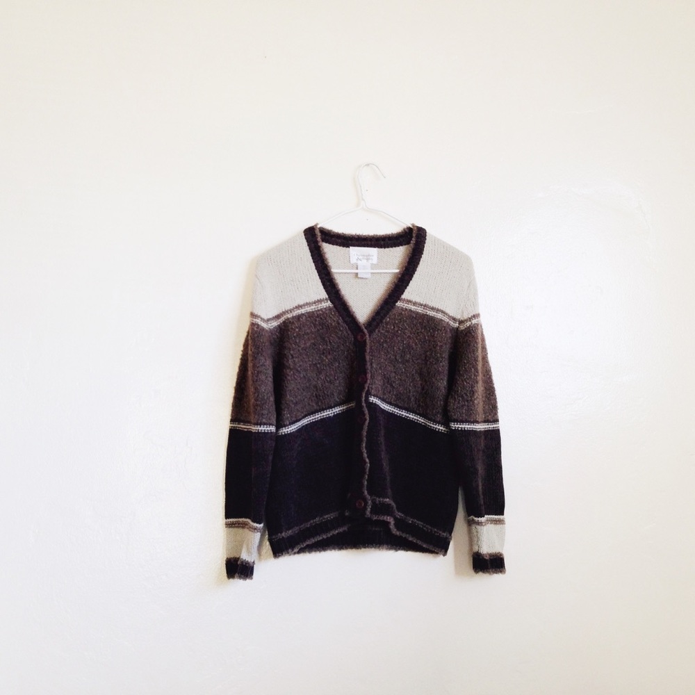 Vintage Brown Buttoned Cardigan